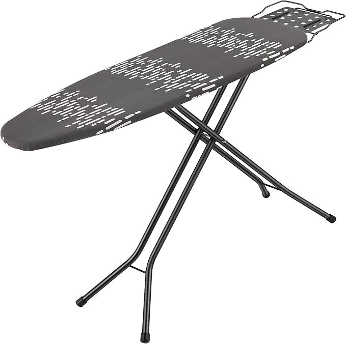 Deluxe Ironing Board with Heat Resistant Cover and Thicken Felt Pad, Safety by Jakeefud