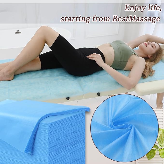 200 Pcs Disposable Bed Sheets 31" x 71" Massage Table Sheets Non Woven Fabric - Image 3