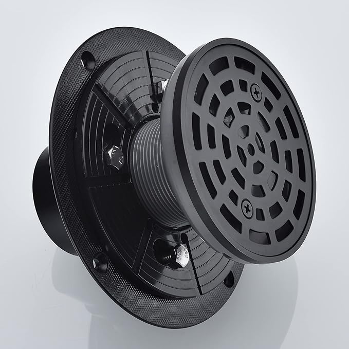 RANDOM Round Shower Drain Kit Matte Black - Image 5