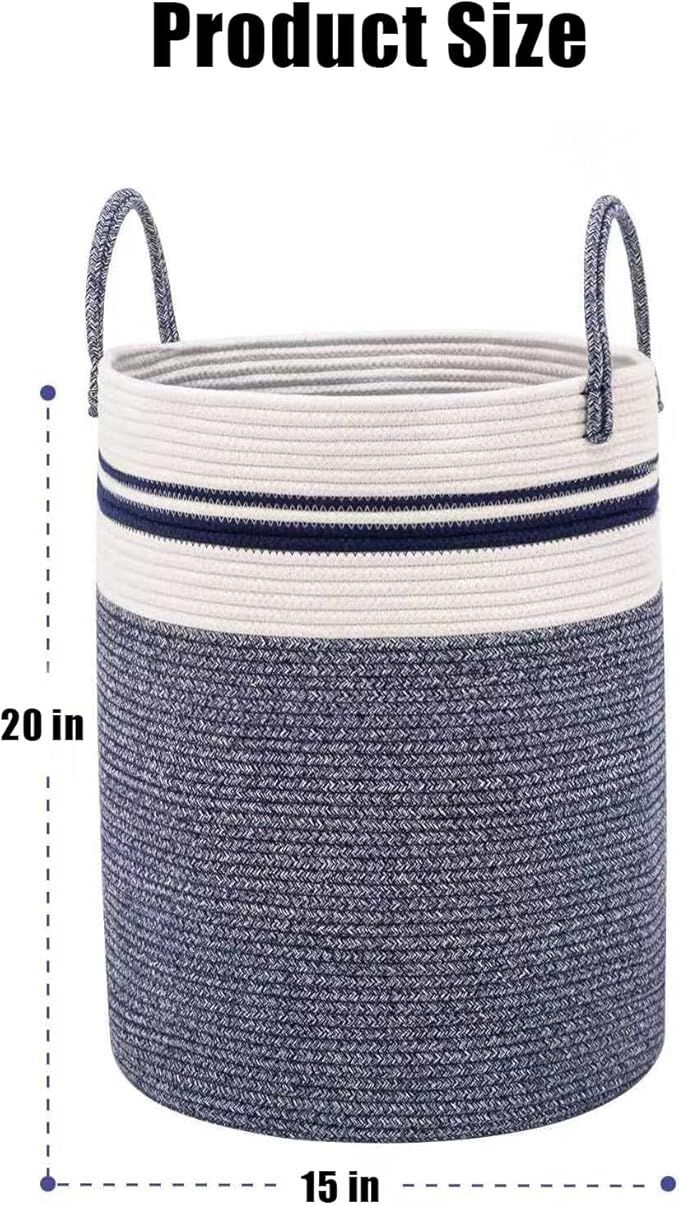 Woven Laundry Basket Hamper, 60L Versatile Storage - Image 6
