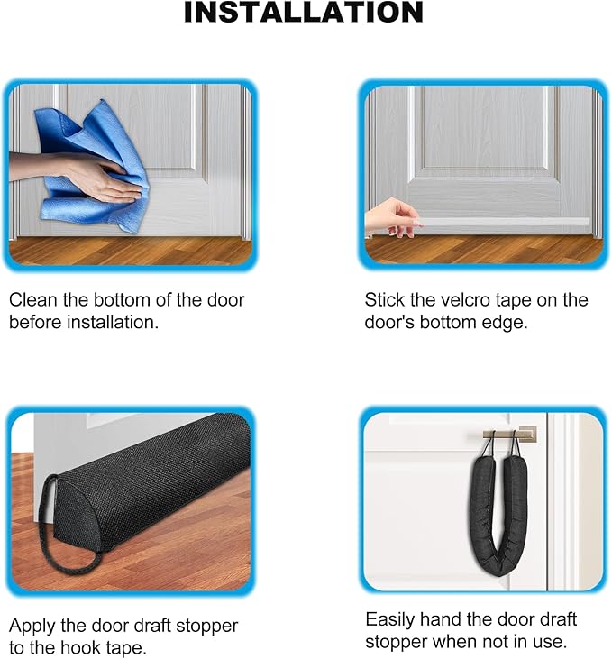 QUOLIX Triangle Under-Door Draft Stopper, 36 Inch Noise Blocker, Weighted - Image 5