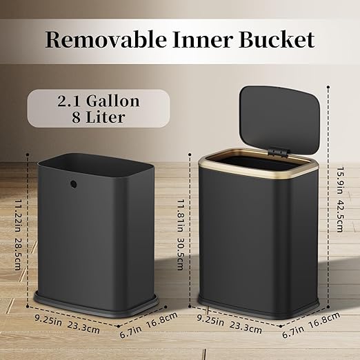 2.1 Gallon Bathroom Trash Can - Image 7