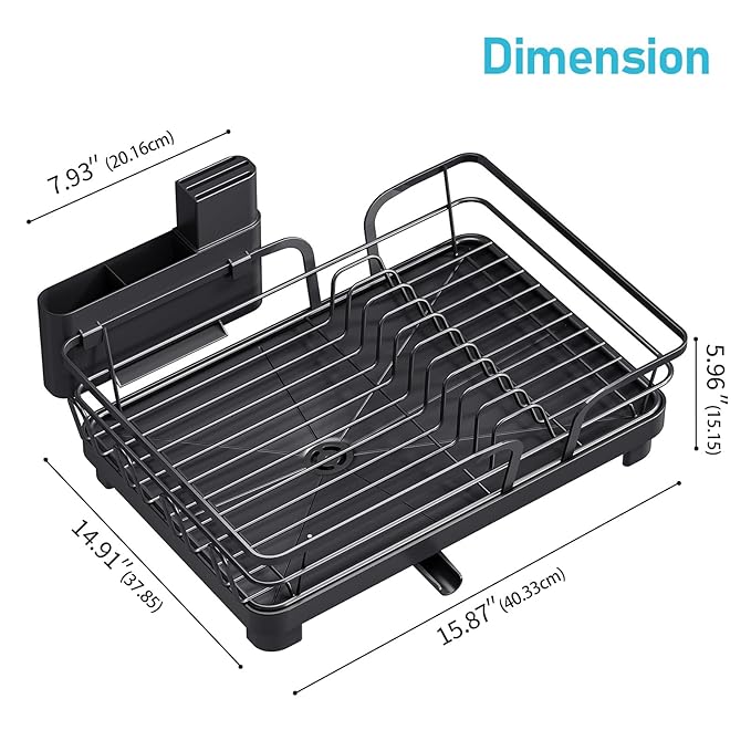 Dish Drying Rack for Kitchen Counter, Kitchen Dish Rack, Sink Dishes Strainer - Image 5