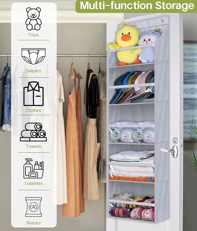 AOODA Over the Door Organizer, Large Capacity Closet Door Hanging Organizer - Image 7