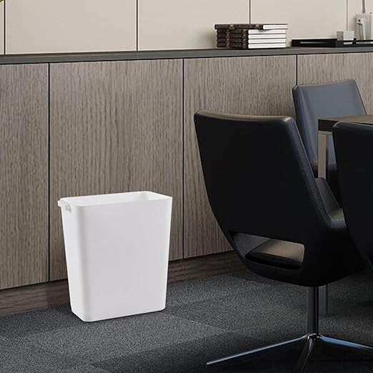 4.5 Gallon Deskside Plastic Wastebasket Rectangular, Open Garbage Container - Image 6