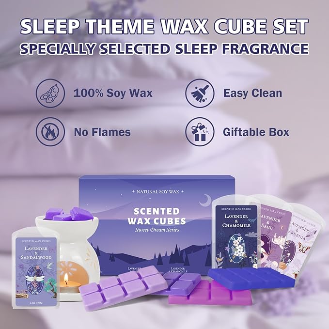 SCENTORINI Wax Melts, Wax Cubes Strong Scent, Long Lasting Lavender Scented - Image 3