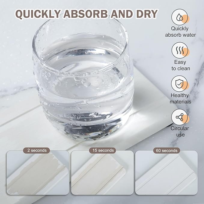 Set of 6 Water Absorbing Stone Tray - Image 2