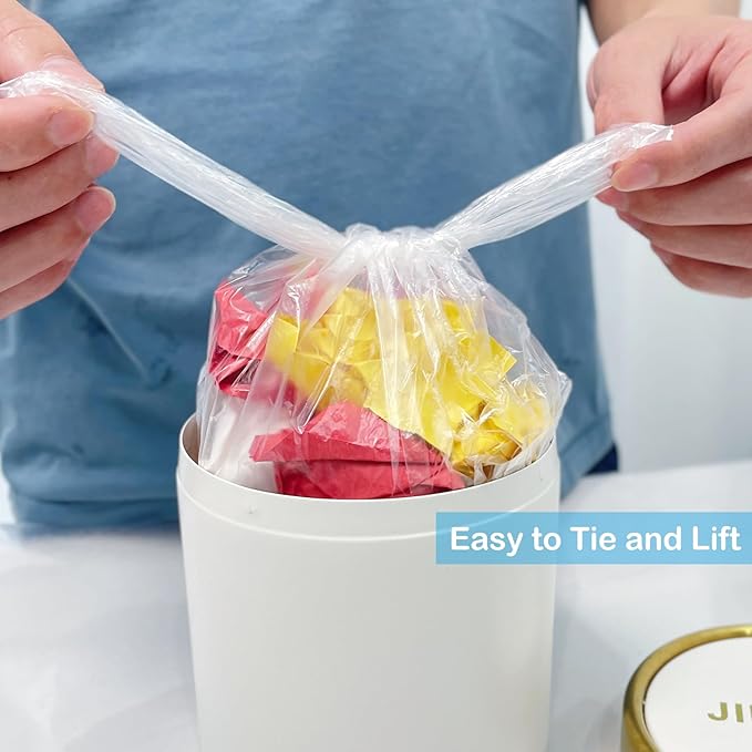 Mini Trash Bags 1.6 Liter/0.4 Gal- 200 Count Tiny Clear Trash Can Liners - Image 4