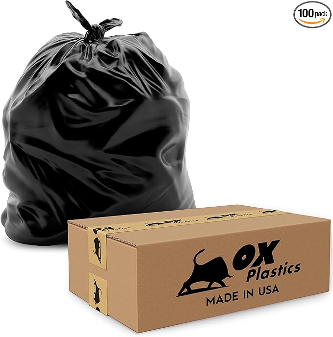 60 Gallon Trash Can Liners Bags by OxPlastics