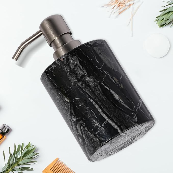 Marble Soap Dispenser with Stainless Steel Pump, 6 Ounces - Image 7