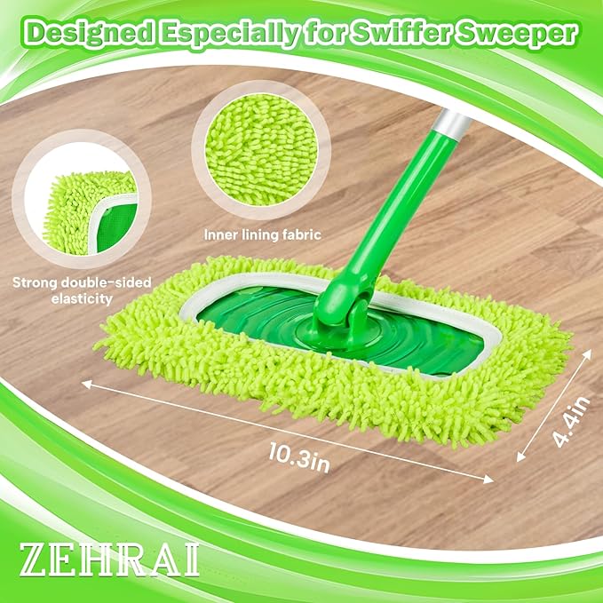 6Pcs Reusable Microfiber Mop Pads Compatible - Image 3