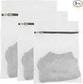 3Pcs Mesh Laundry Bags with Sturdy Zipper, Durable Laundry Room Essentials by Zilotusnte