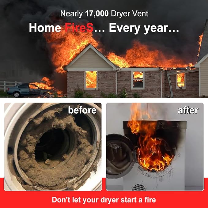 Dryer Cleaner Vent Brush - 70cm or 75cm Long Flexible Dryer Vent Cleaner & - Image 8