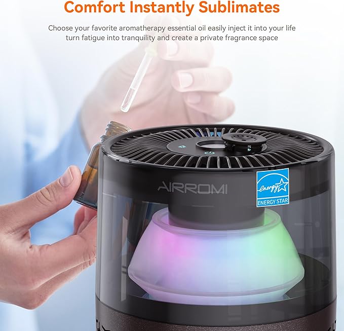 AIRROMI Air Purifiers for Bedroom Home, Activated Carbon Filter Cleaner - Image 6