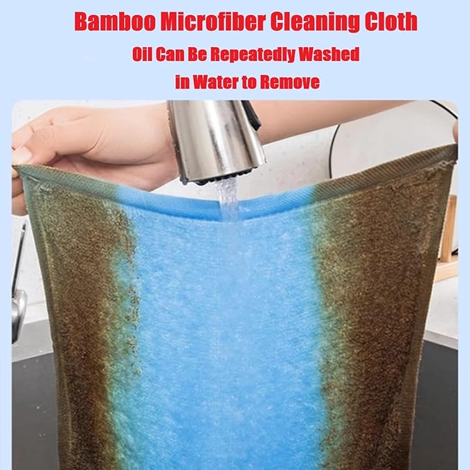 Bamboo Microfiber Cleaning Cloth-8Pcs Kitchen Wash Cloths, Wood Fiber Window - Image 8