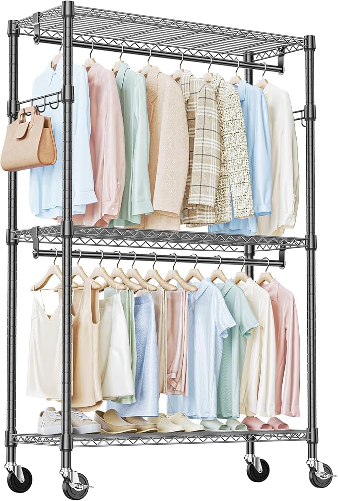 IZEUK Heavy Duty Rolling Garment Rack by IZEUK