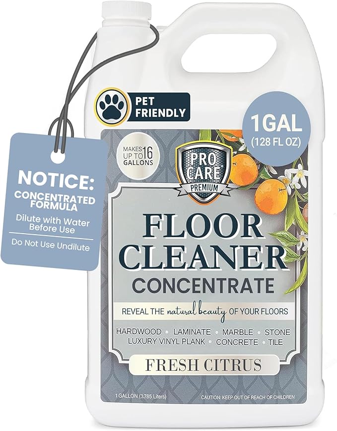 ProCare Citrus Floor Cleaner Concentrate | Vinyl, Stone & Laminate Floor Cleaner by PROCARE