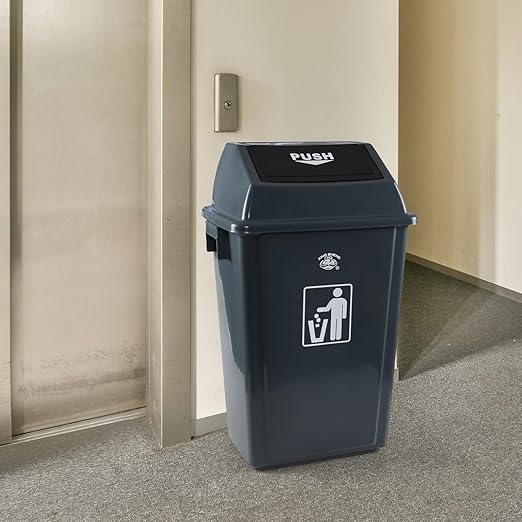 4 Pack 18 Gal Plastic Garage Can - Image 5