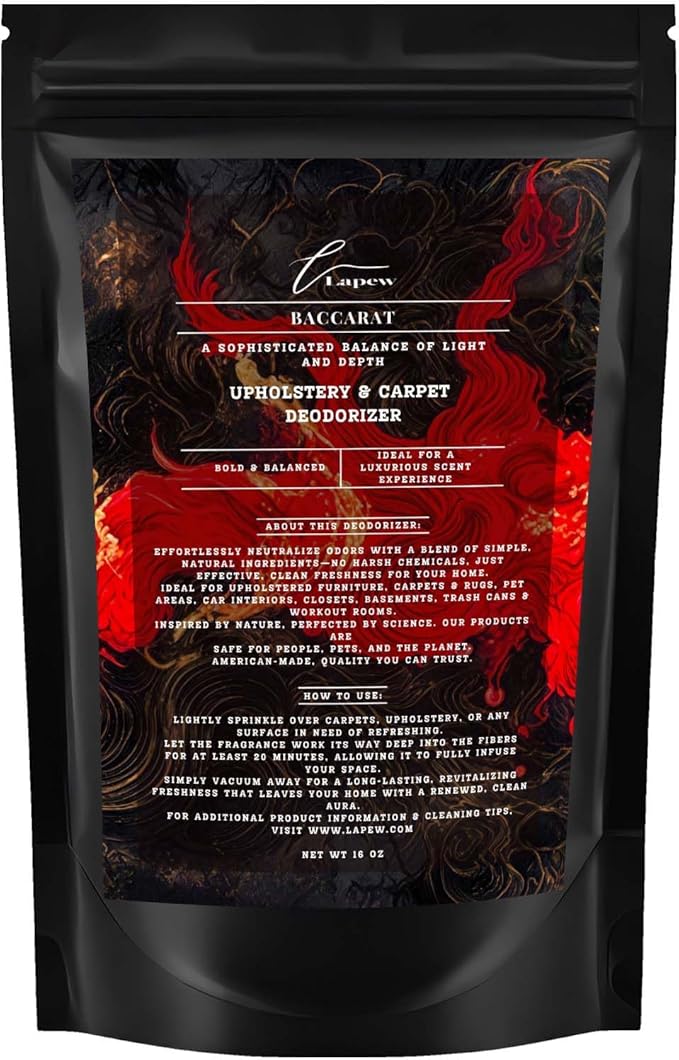Baccarat Rouge Carpet Freshener Powder: Powerful Odor Eliminator by Lapew