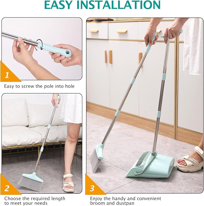 XXXFLOWER Broom and Dustpan Set - Image 4