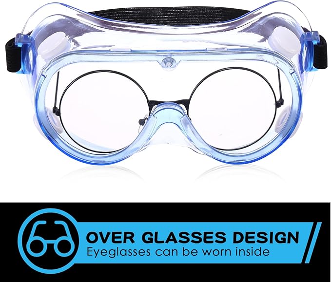 Yunsailing Protective Safety Goggles Lab Over Glasses Clear Anti Fog Eye - Image 3