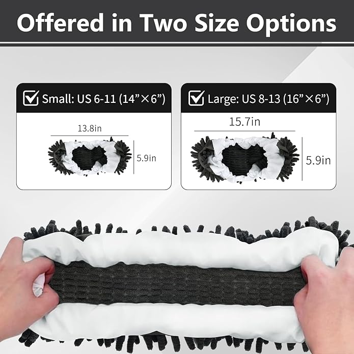 Mop Slippers Socks Floor Cleaning, Microfiber Shoe Covers dust Washable Reusable - Image 2