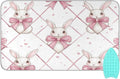 Easter Bunny Bows Pink Ironing Mat Thickened Ironing Blanket Travel Portable by QwThum