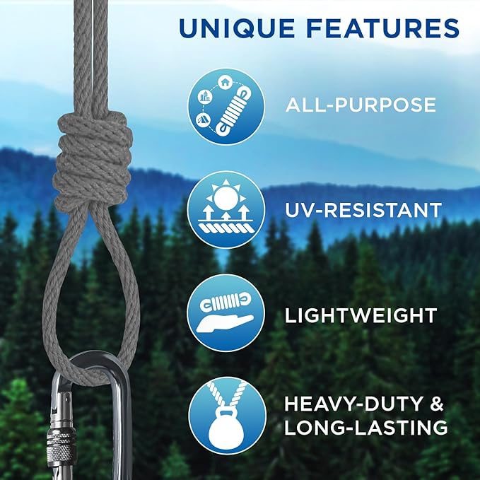 TECEUM Cotton Rope 3/16” – 50 FT – Strong All-Purpose Braided Rope – Natural - Image 4
