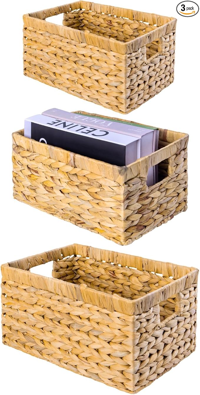 Set of 3 Wicker Storage Baskets by M4DECOR
