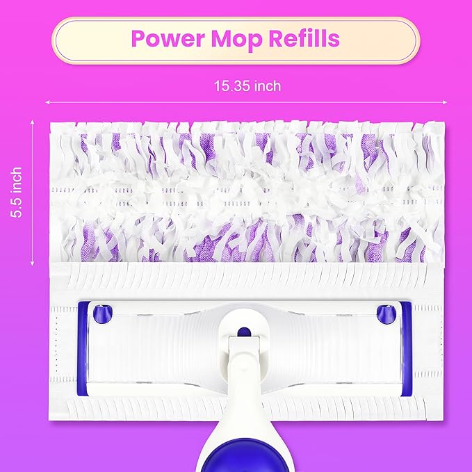 Power Mop Refills for Swiffer | 40 Count Disposable Pads for Wet & Dry Cleaning - Image 2