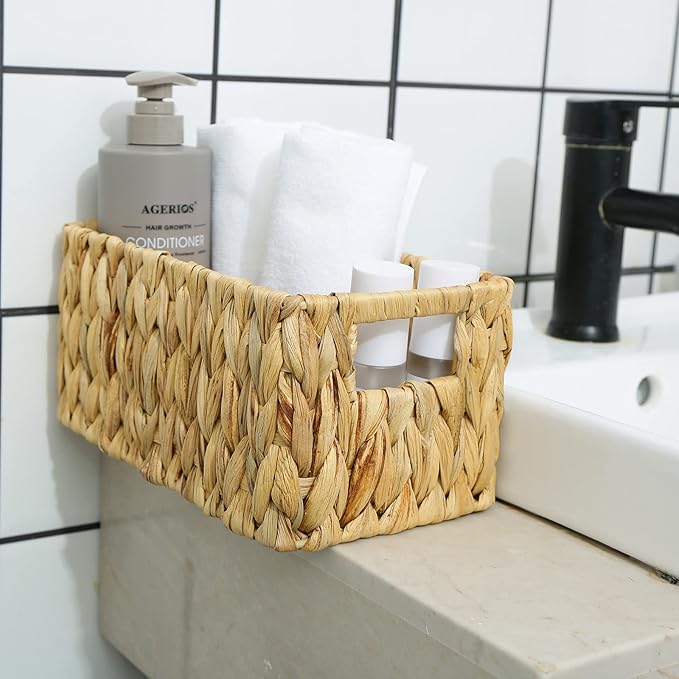 HOONEX Water Hyacinth Storage Baskets, Wicker Baskets - Image 6