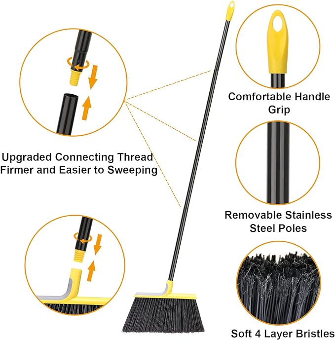 4 Packs Outdoor Broom for Floor Cleaning - Image 5