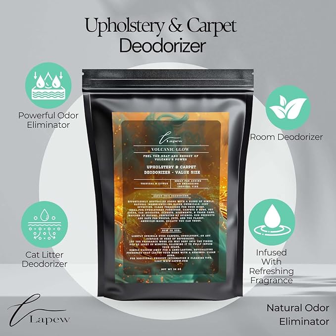 Volcanic Glow Carpet Freshener Powder Refill 36 oz | Powerful Odor Eliminator - Image 3