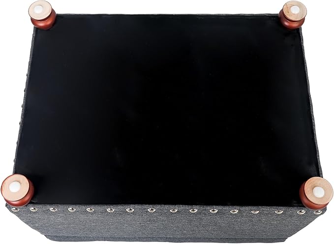 Joveco Storage Ottoman Linen Tufted Bench - Image 6
