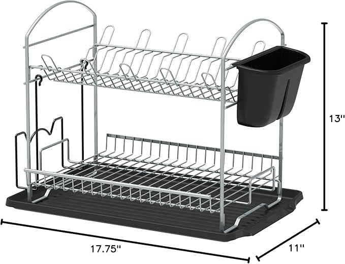 SIMPLE HOUSEWARE 2-Tier Dish Rack - Image 5