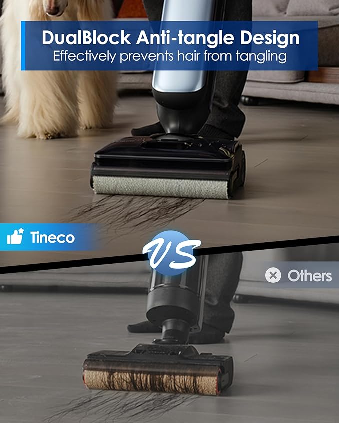 Tineco Floor One S9 Artist Pro Wet Dry Vacuum Cleaner, 22kPa Suction, 360° - Image 3