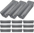 Maitys 12 Pcs Vanity Drawer Organizer 9 x 3 x 2 Inches Clear Plastic Utensil by Maitys