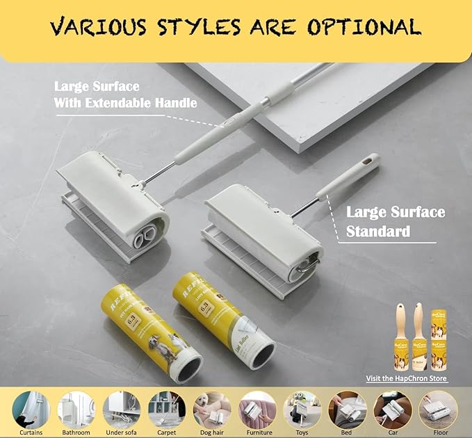 Large Surface Lint Roller Extra Sticky Refills, Total 240 Easy Tear Sheets - Image 6