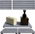 Set of 3 Diatomite Hand Soap Holder, Water Absorbing Stone Tray by Unknown