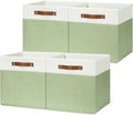 HNZIGE Fabric Cube Storage Bins 13x13 Set of 4 Canvas Storage Baskets by HNZIGE