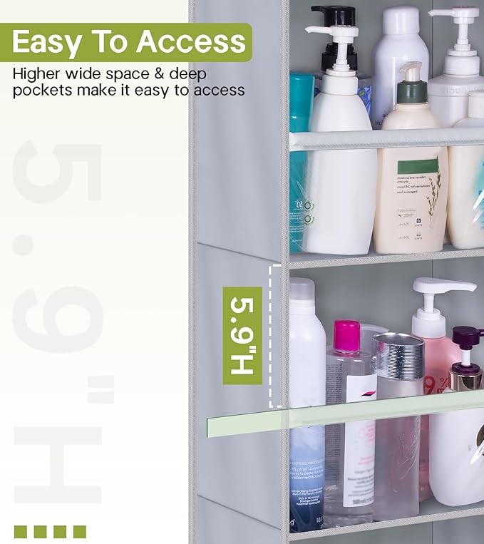 AOODA Over the Door Organizer, Large Capacity Closet Door Hanging Organizer - Image 4