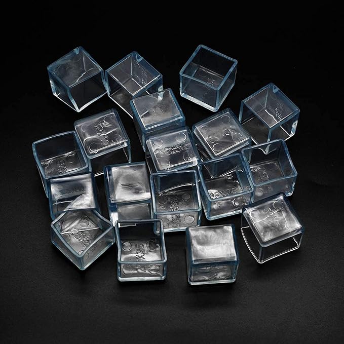 Still Awake 12 Pcs Transparent Square Anti-Slip Rubber Leg Tips Chair Leg Caps - Image 5
