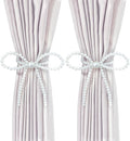 Magnetic Tiebacks for Curtains, 2 Pack Bow Pearl Curtain tiebacks Curtain by Aimery