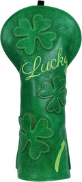 Golf Headcovers Golf Club Head Covers Four Leaf Clover Good Luck Charm by BigTeeth