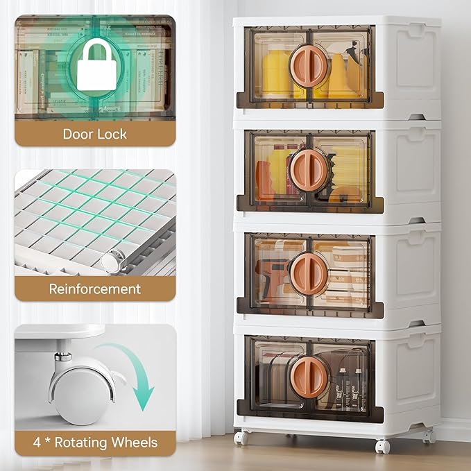 JEKO&JEKO 332Qt Lockable Stackable Storage Bins - Image 3