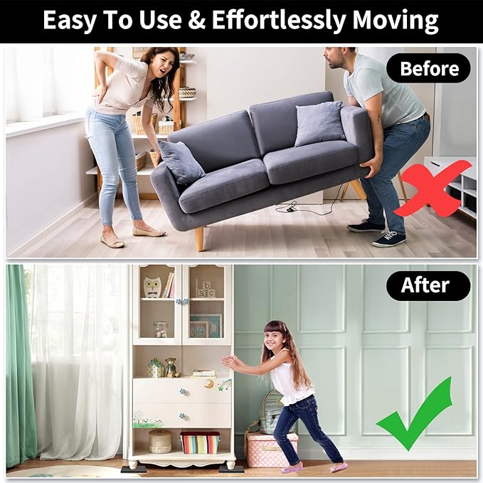 Ezprotekt 5" Square Felt Furniture Movers Sliders - Image 5