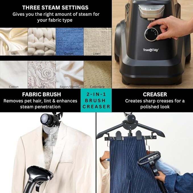 True & Tidy® Heavy-Duty Industrial Standing Garment Steamer - Image 5