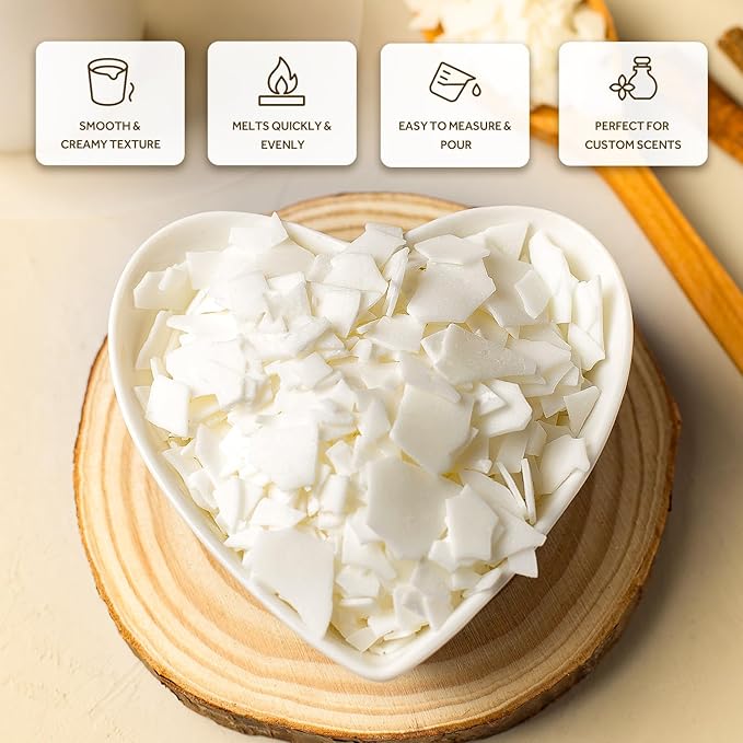 NORVENCE Soy Wax for Candle Making, Natural Soy Wax Flakes 2lb, Premium Candle - Image 3