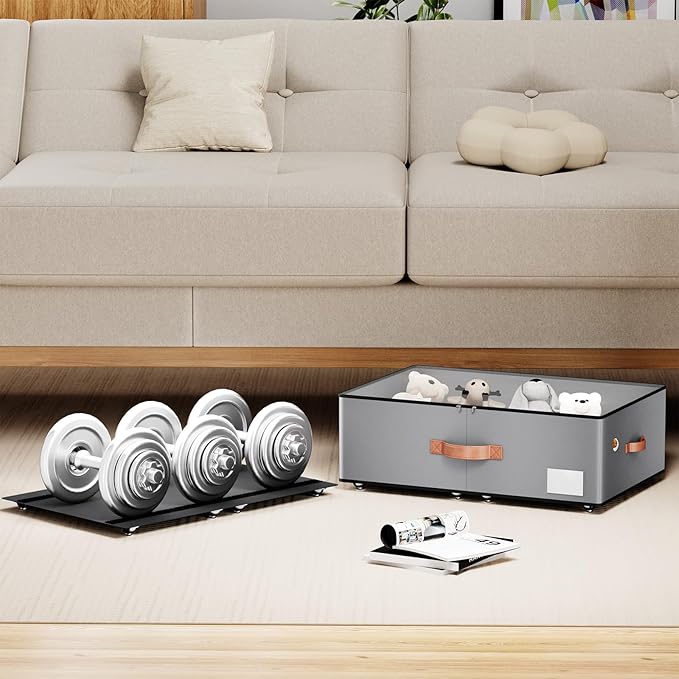 Under bed Storage With Wheels, Large Capacity 10 inches Height Storage Bins - Image 5