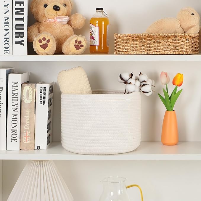Small Basket for Organizing | Cube Shelf Closet Storage Baskets | 9.7×9.7×7.1” - Image 6